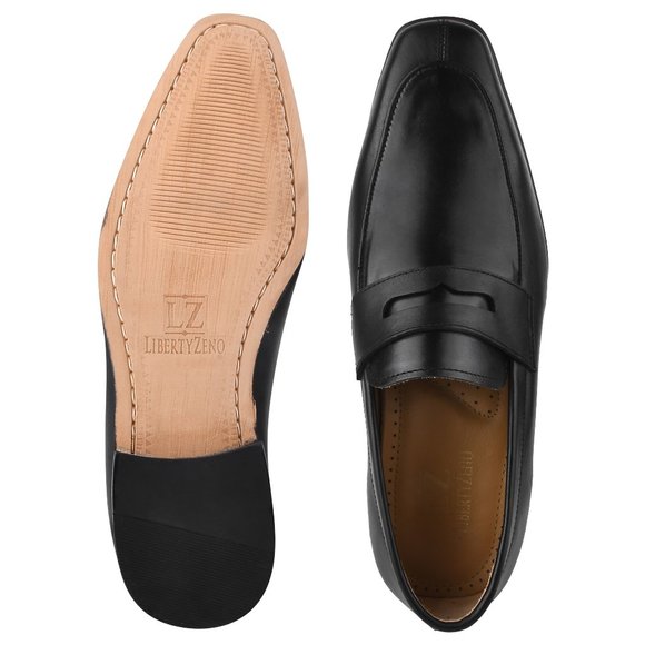 LIBERTYZENO Mens Genuine Leather Loafers and Slip On Shoes main image 4